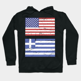 United States Flag & Greece Flag Hoodie